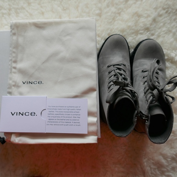 NWT Vince Monastir Lace-Up Suede Boot - Picture 4 of 8